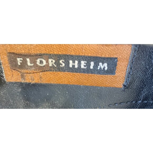 Florsheim Mens Black Tassel Detail Slip On Loafers Sz 9.5 - Picture 8 of 9